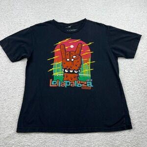 Lollapalooza Argentina 2017 Band T Shirt Mens L Black Metallica Strokes Rock Tee